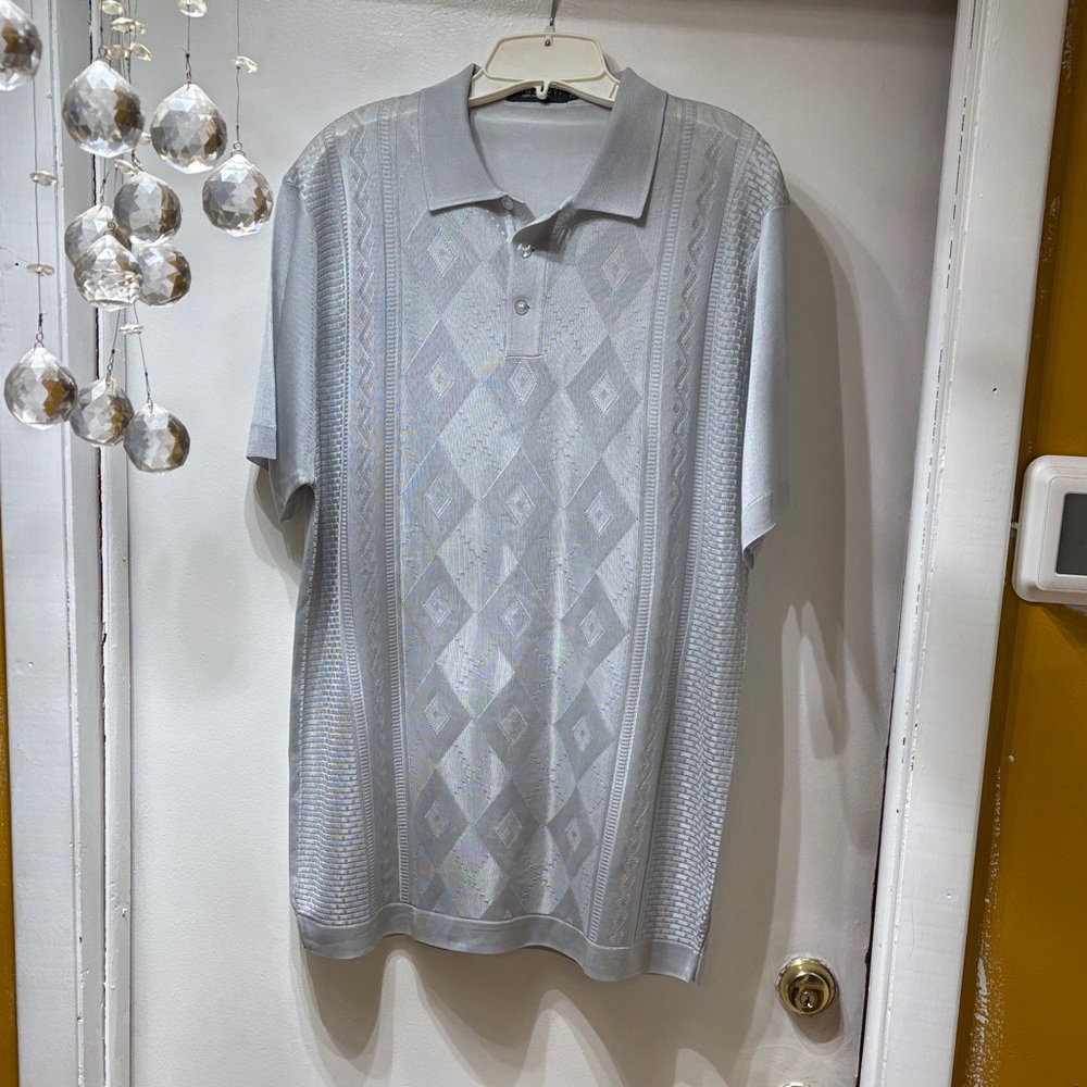 Elegant Silver Men's Polo Shirt